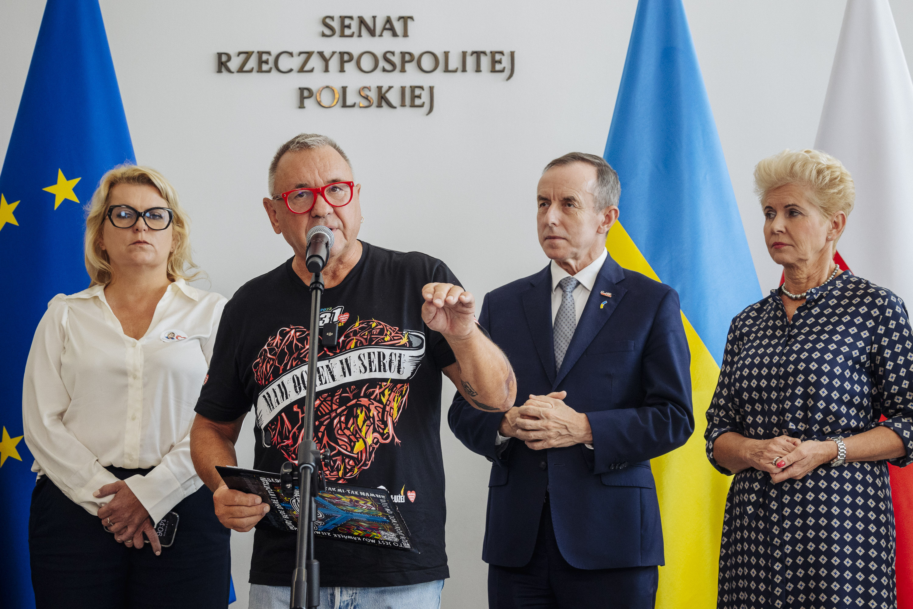 Jurek Owsiak na Seminarium Komisji Zdrowia w Senacie RP, fot. Łukasz Kamiński