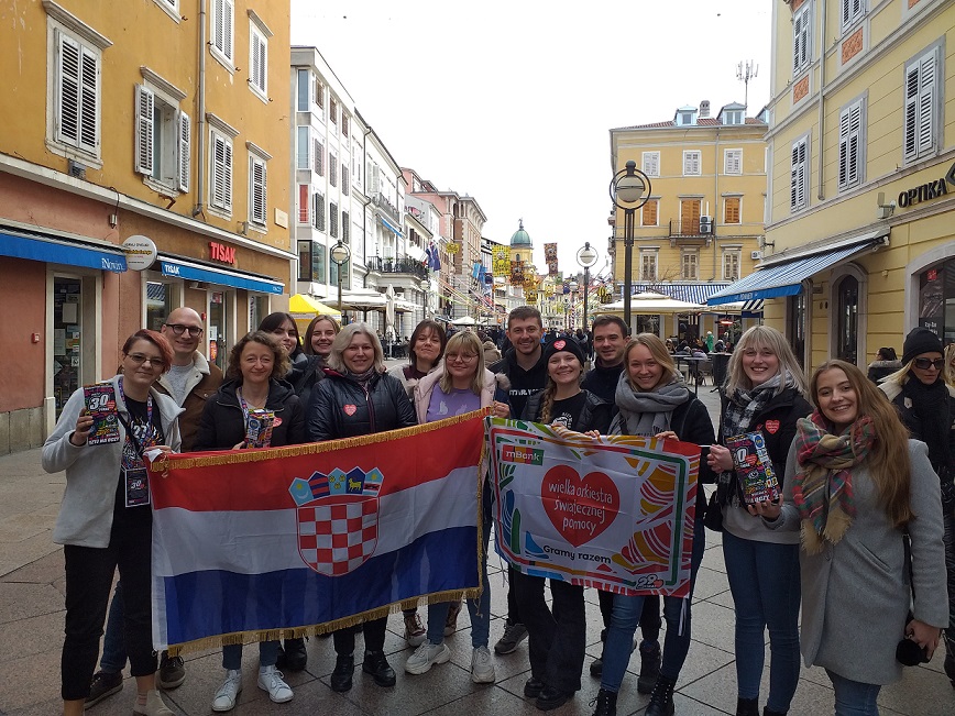 Wolontariusze WOŚP w Chorwacji, fot. Sztab Zagrzeb