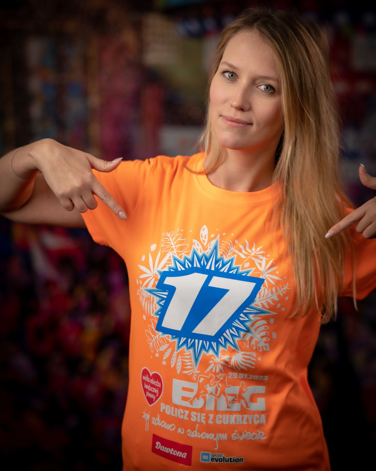 Oficjalna koszulka 17. biegu „Policz się z cukrzycą". Fot. Łukasz Widziszowski