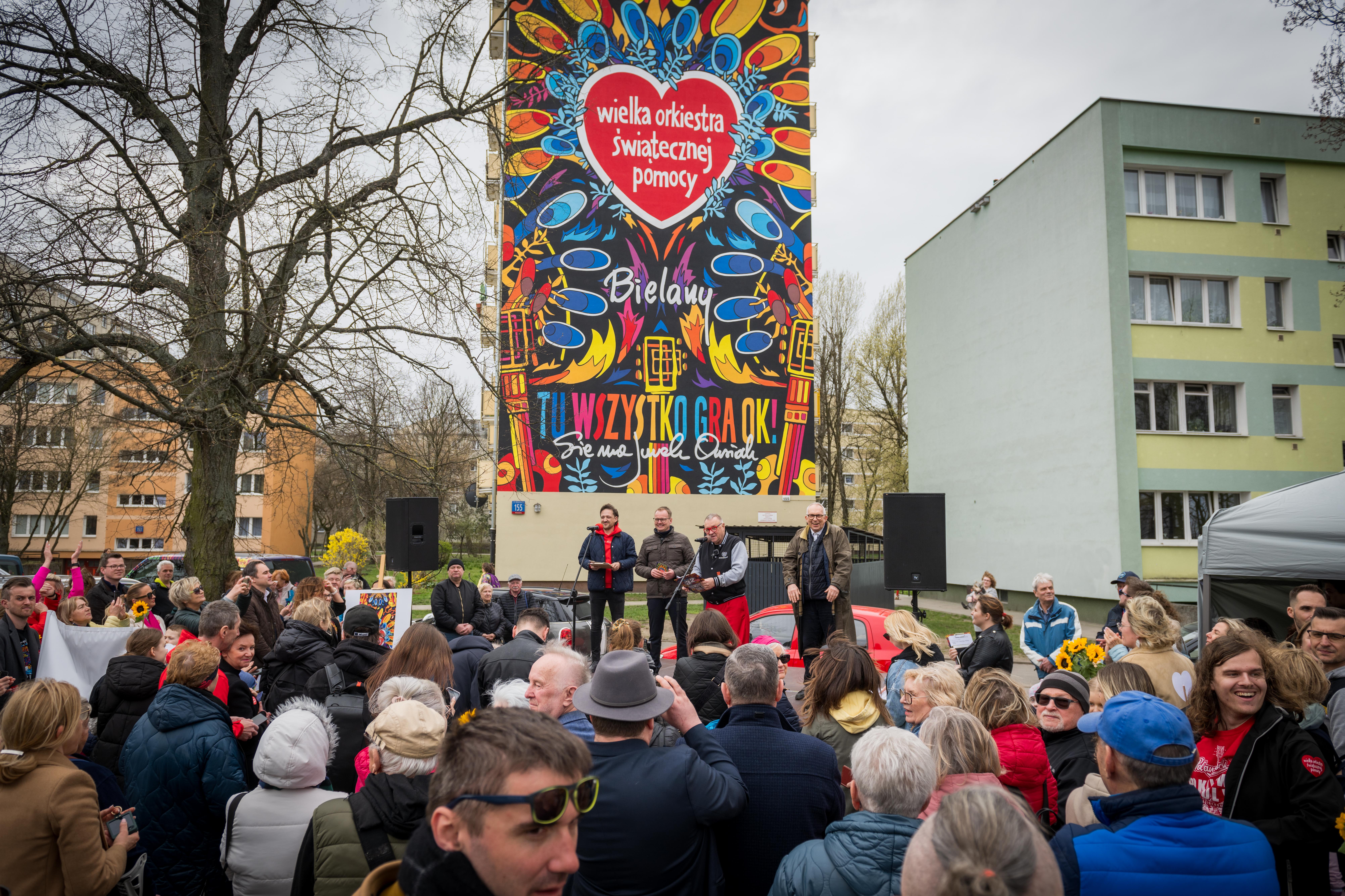 The GOCC mural opening ceremony in Bielany, photo: Łukasz Widziszowski