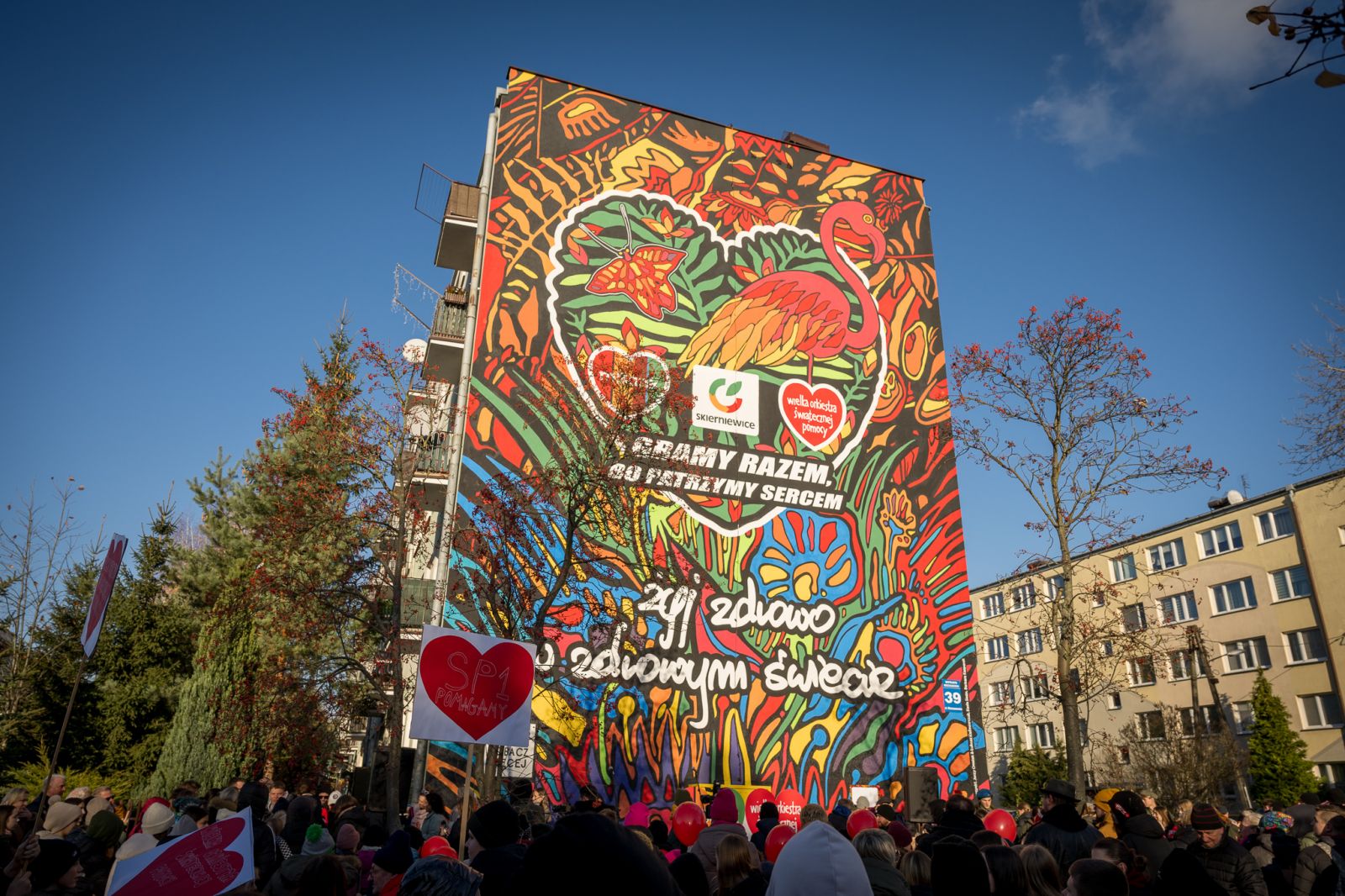 Mural im. WOŚP w Skierniewicach, fot. Łukasz Widziszowski